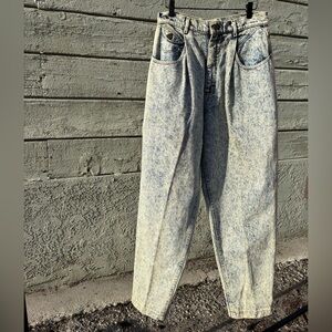 High Rise Acid Wash Jeans